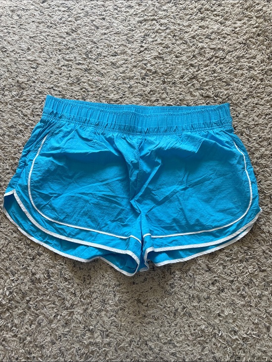 JoyLab Pants - JoyLab Turquoise Athletic Dolphin Shorts with White Trim